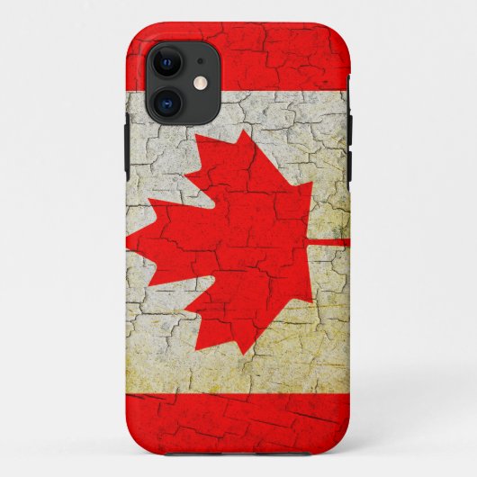 Grunge Kanada-Flagge Case-Mate iPhone Hülle (Rückseite)