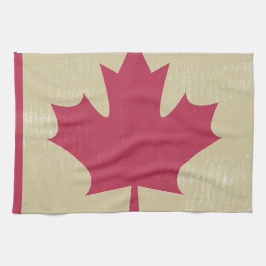 Grunge kanadische Flagge Handtuch (Horizontal)