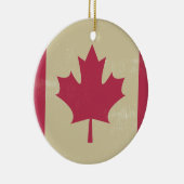 Grunge kanadische Flagge Keramikornament (Rechts)