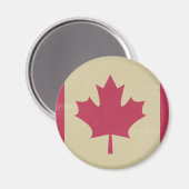 Grunge kanadische Flagge Magnet (Vorderseite/Rückseite)