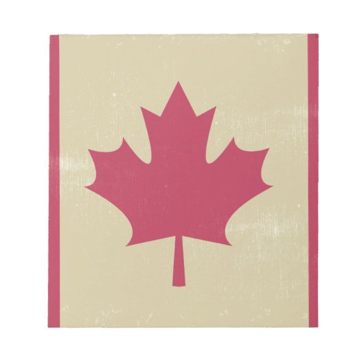 Grunge kanadische Flagge Notizblock (Vorderseite)