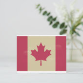 Grunge kanadische Flagge Postkarte (Stehend Vorderseite)