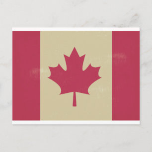 Grunge kanadische Flagge Postkarte