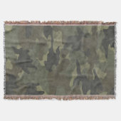 Grunge Khaki Green Camouflage Woven Throw Blankets Decke (Vorderseite)