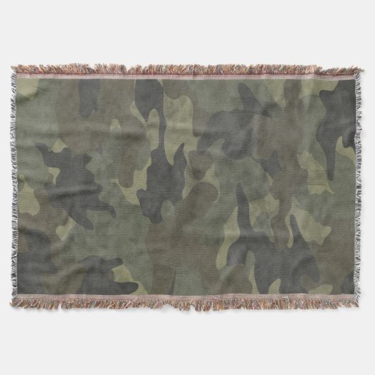 Grunge Khaki Green Camouflage Woven Throw Blankets Decke (Vorderseite)