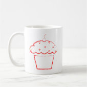 Grunge-Kirsch-Cupcake Kaffeetasse (Links)