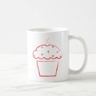Grunge-Kirsch-Cupcake Kaffeetasse