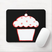 Grunge-Kirsch-Cupcake Mousepad (Mit Mouse)