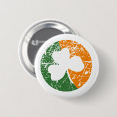 Grunge Kleeblatt Button (Vorne & Hinten)