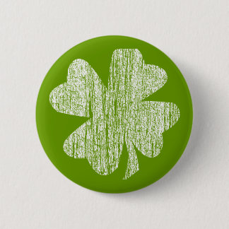 Grunge-Kleeblatt Button