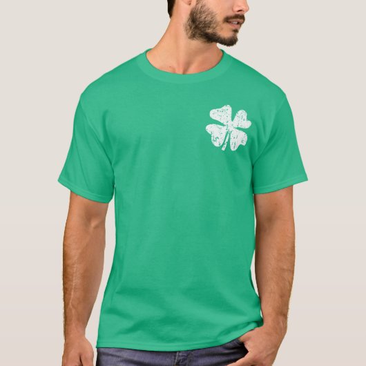 Grunge Kleeblatt St Patricks Day | Grünes Shirt (Vorderseite)