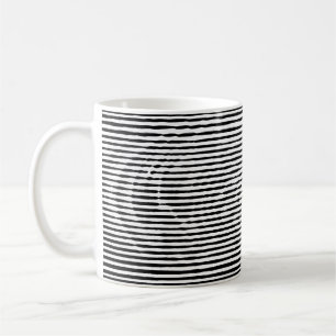 Grunge-Kunst abstrakte, grobe, waagerechte Linien Kaffeetasse