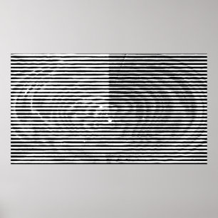 Grunge-Kunst abstrakte, grobe, waagerechte Linien Poster