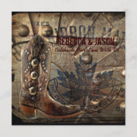 Grunge Lastwagen-Rad-Westerncowboyhochzeit