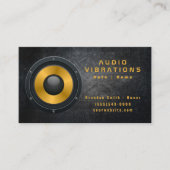 Grunge Lautsprecher Car Audio Stereo Installation Visitenkarte (Vorderseite)
