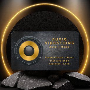 Grunge Lautsprecher Car Audio Stereo Installation Visitenkarte