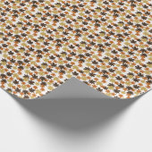 Grunge Leaf: Nahtloses Hintergrundmuster. Geschenkpapier (Ecke)