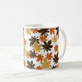 Grunge Leaf: Nahtloses Hintergrundmuster. Kaffeetasse (VorderseiteRechts)