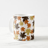 Grunge Leaf: Nahtloses Hintergrundmuster. Kaffeetasse (Vorderseite Links)