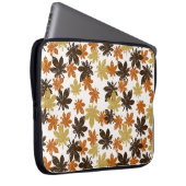 Grunge Leaf: Nahtloses Hintergrundmuster. Laptopschutzhülle (Vorne Rechts)