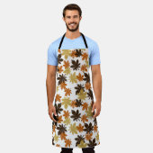 Grunge Leaf: Nahtloses Hintergrundmuster. Schürze (Getragen)