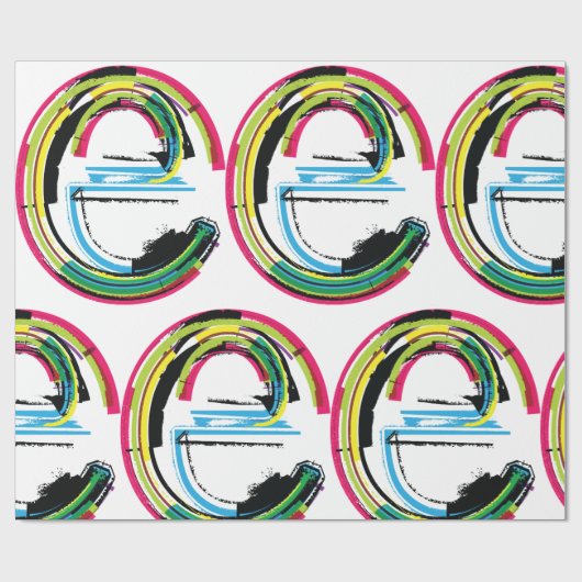 Grunge Letter E Geschenkpapier (Flach)