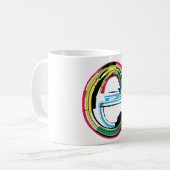 Grunge Letter E Kaffeetasse (Vorderseite Links)