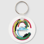 Grunge Letter E Schlüsselanhänger (Vorderseite)