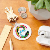 Grunge Letter E Schlüsselanhänger