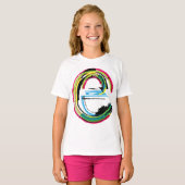 Grunge Letter E T-Shirt (Vorne ganz)