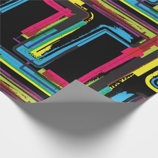 Grunge Letter T Bold bunt Urban Typografy Geschenkpapier (Ecke)