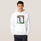Grunge Letter T Bold bunt Urban Typografy Hoodie (Vorne ganz)