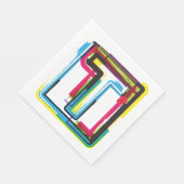 Grunge Letter T Bold bunt Urban Typografy Serviette (Ecke)