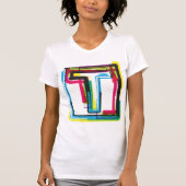 Grunge Letter T Bold bunt Urban Typografy T-Shirt (Vorderseite)