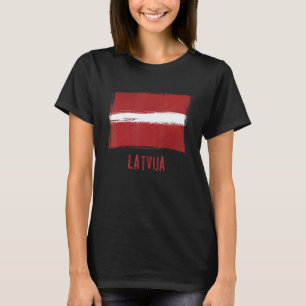 Grunge Lettland-Flagge Latvija Lettische Sprache T-Shirt