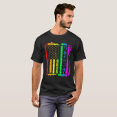 Grunge LGBT All Hail Gay Pride Flag Satanic T-Shirt (Vorne ganz)