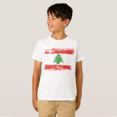 Grunge Libanon Fahne T-Shirt (Vorne ganz)