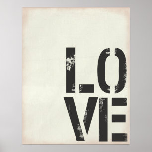 GRUNGE-LIEBE-DRUCK POSTER
