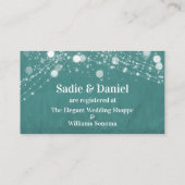 Grunge Lights Lässiges Skript Aquamarines Geschenk Begleitkarte (Rückseite)