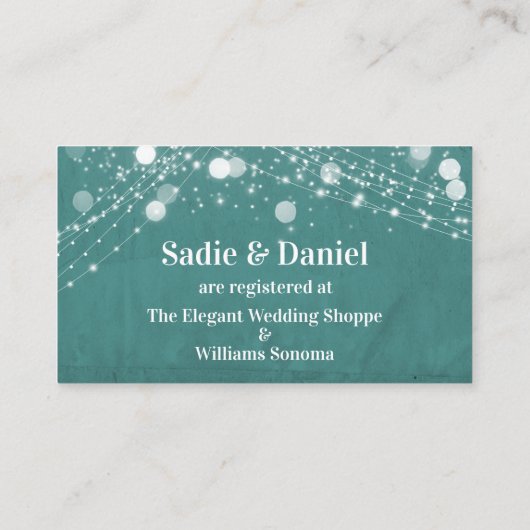 Grunge Lights Lässiges Skript Aquamarines Geschenk Begleitkarte (Rückseite)