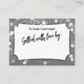 Grunge Lights No Wrap Brautparty Grau Begleitkarte (Rückseite)