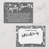 Grunge Lights No Wrap Brautparty Grau Begleitkarte (Vorne/Hinten)