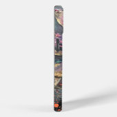 Grunge Lila Daisy Abstrakt Art Monogram Case-Mate iPhone Hülle (Rückseite / Rechts)