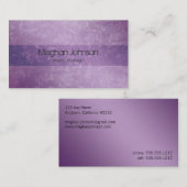 Grunge-lila Trendy Geschäfts-mit Blumenkarte Visitenkarte (Vorne/Hinten)