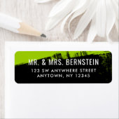 Grunge Lime Green Black Rücksendeadresse (Insitu)