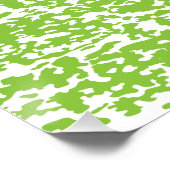 Grunge Lime Green Pattern - Sommer Abstrakte Dekor Poster (Ecke)