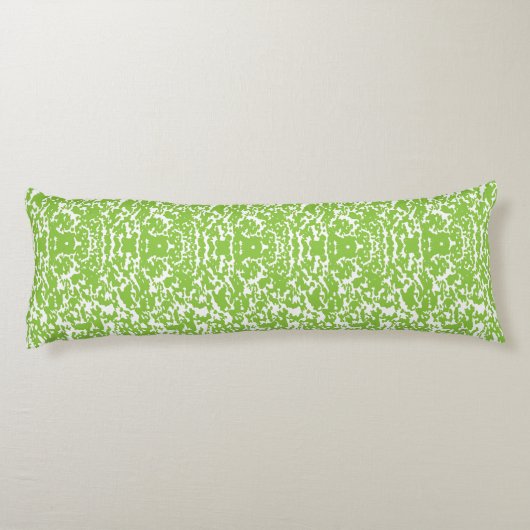 Grunge Lime Green Pattern - Sommer Abstrakte Dekor Seitenschläferkissen (Rückseite)