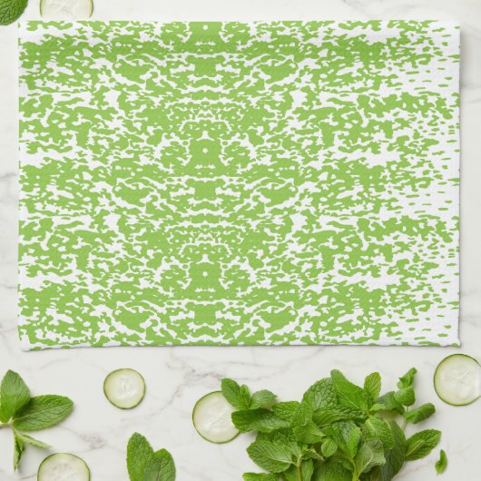 Grunge Lime Green Pattern - Summer Abstract Decor Geschirrtuch (Gefaltet)