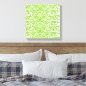 Grunge Lime Green Pattern - Summer Abstract Decor Leinwanddruck (Insitu (Schlafzimmer))