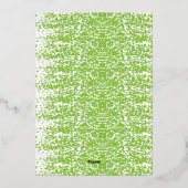 Grunge Lime Green Texture Folieneinladung (Rückseite)
